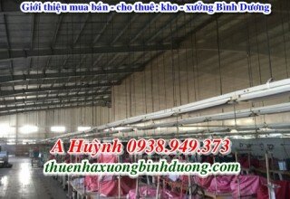 Báo giá cho thuê nhà xưởng làm đồ nhựa Thuận An Bình Dương, LH A Kim 0981595795