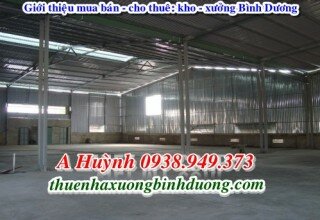 Báo giá cho thuê nhà xưởng Thuận An Bình Dương làm nông sản, LH A Kim 0981595795
