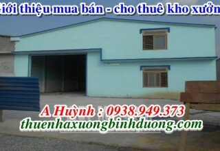Báo giá cho thuê nhà xưởng làm nông sản Thuận An Bình Dương, LH A Mr Kim 0981.595.795
