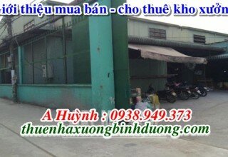 Báo giá cho thuê nhà xưởng Thuận An Bình Dương làm giầy, LH A Kim 0981595795