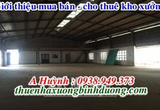Báo giá cho thuê xưởng đế giầy Thuận An Bình Dương, LH A Mr Kim 0981.595.795