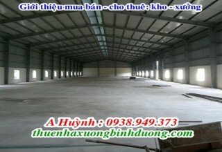 Cần cho thuê 02 kho xưởng 1900m2 và 6000m2 Gần KCN Vsip1 Thuận An, Bình Dương, LH 0981.595.795 Mr Kim