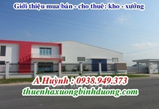 Cho Thuê Kho, Nhà Xưởng Tại KCN Đồng An, Bình Dương, LH 0981.595.795 Mr Kim