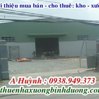 Cho thuê kho, xưởng tại Thuận An gần cây xăng số 4 diện tích 2.000m giá 100 triệu