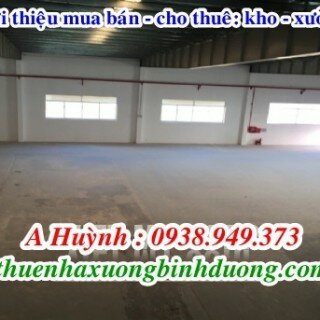 Cho thuê kho xưởng tại Thuận Giao Thuận An Bình Dương 3500m giá 160 triệu