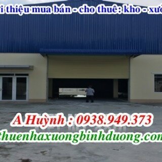 Cho thuê nhà xưởng 3.800m2 tại KCN Đồng An 2, TP Thủ Dầu Một, Bình Dương