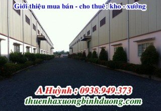 Cho thuê nhà xưởng Bình Dương sản xuất đồ gỗ, LH 0981.595.795 Mr Kim