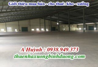 Cho thuê nhà xưởng Định Hòa, Bình Dương, LH 0981.595.795 Mr Kim