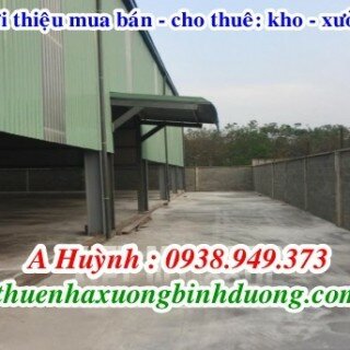 Cho thuê nhà xưởng tại Tân Định Bến Cát Bình Dương 2600m, LH 0981.595.795