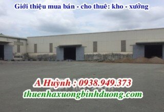 Cho thuê nhà xưởng Tân Định, Bình Dương, LH 0981.595.795 Mr Kim