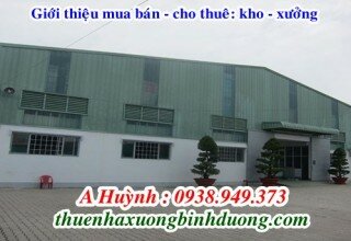 Cho thuê nhà xưởng Vĩnh Phú, Bình Dương, LH 0981.595.795 Mr Kim