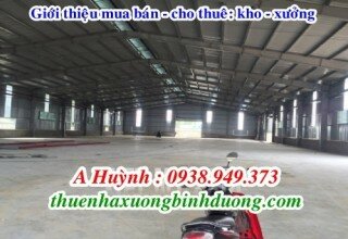 Cho thuê xưởng Định Hòa, Bình Dương, LH 0981.595.795 Mr Kim