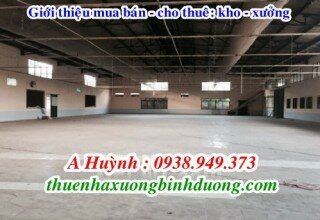 Cho thuê xưởng Hòa Phú, Bình Dương, LH 0981.595.795 Mr Kim