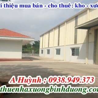 Cho thuê xưởng khu sản xuất Thuận Giao, Thuận An, Bình Dương 1.800m2, 3.000m2 và 8.000m2