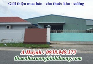 Cho thuê xưởng Tân Vĩnh Hiệp, Bình Dương, LH 0981.595.795 Mr Kim