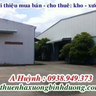 Cho thuê xưởng Thuận An, Bình Dương, DT 4000m2 và 5500m2