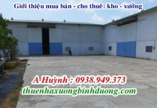 Cho thuê xưởng Vĩnh Tân, Bình Dương, LH 0981.595.795 Mr Kim