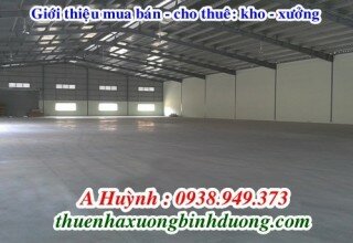 Kho xưởng cho thuê 6000m2 gần KCN Vsip 1 Thuận An Bình Dương, LH 0981.595.795 Mr Kim