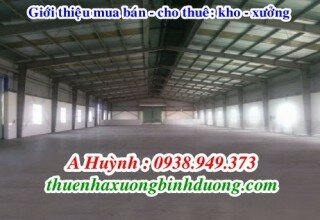 Xưởng cho thuê 1800m2- 3500m2 và 4000m2 ở Thuận Giao, Thuận An, Bình Dương, LH 0981.595.795 Mr Kim