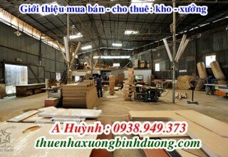 Xưởng gỗ Bình Dương cho thuê, LH 0981.595.795 Mr Kim