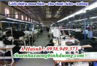 Xưởng quần áo bình dương, 2300m2, LH 0981.595.795 Mr Kim