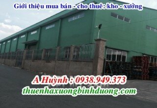 Xưởng sản xuất đồ nhựa gia dụng Bình Dương cho thuê, LH 0981.595.795 Mr Kim